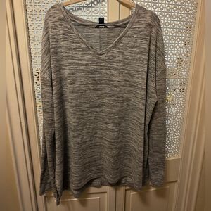 Roots Gray Marled V-Neck Sweatshirt